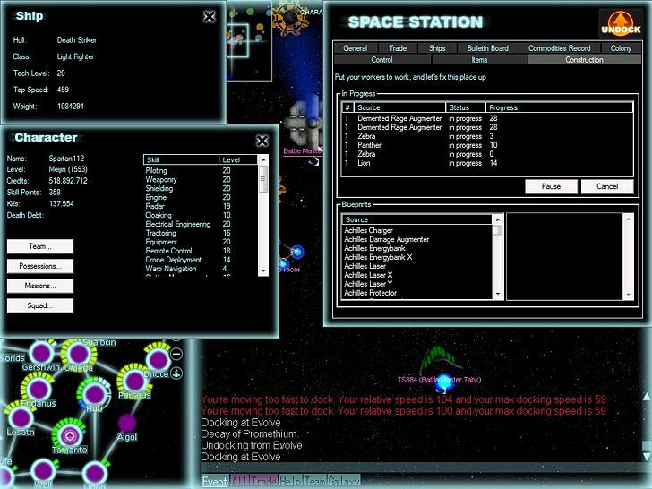 Evo building their first UZ ships.